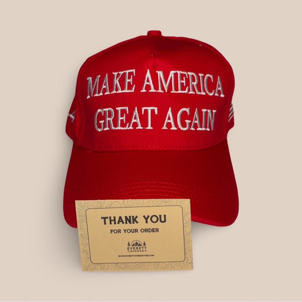 Embroidered Hat - Trump Red Unisex Adjustable Hat
